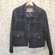 G-III Vintage Black Suede Leather Western Trucker Jacket Quilted Lined LARGE