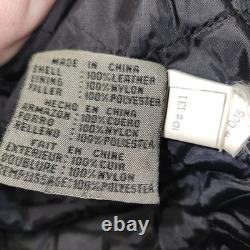 G-III Vintage Black Suede Leather Western Trucker Jacket Quilted Lined LARGE