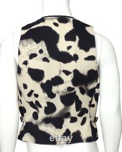 GIANNI VERSACE-1990s Wool Holstein Print Vest, Size-Large