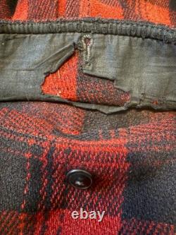 GREAT WESTERN SPORTSWEAR Vintage 40's Buffalo Plaid Mackinaw Jacket X-Large