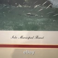 Gary Hawk Signed And Numbered Lithograph Iola Municipal bandBonus Signature