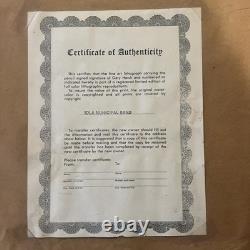 Gary Hawk Signed And Numbered Lithograph Iola Municipal bandBonus Signature
