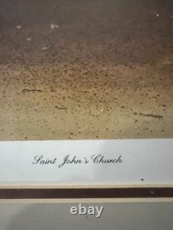Gary Hawk Signed And Numbered Lithograph Saint John's Church
