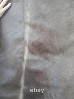 Genuine Leather Cow Hide Rug Extra Large Antique Yellowsrone Veterinary Owned