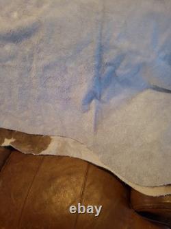 Genuine Leather Cow Hide Rug Extra Large Antique Yellowsrone Veterinary Owned