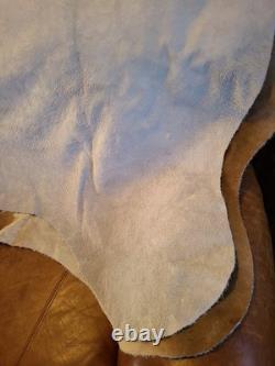 Genuine Leather Cow Hide Rug Extra Large Antique Yellowsrone Veterinary Owned
