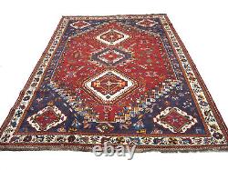 Geometric Tribal Style Handmade Large 7X10 Oriental Wool Rug Boho Decor Carpet