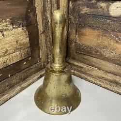 Great Western Railroad Railway 1878 Conductors Large Brass Hand Bell Antique