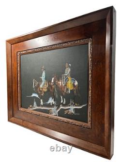 Guy Nez Jr Arizona Southwest Antique Native American Vinatge Cowboy Painting