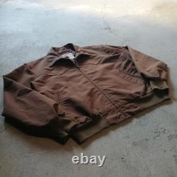 H BAR C 60s Mustang Western Jacket Brown Polyester Cotton Size L Vintage #FJ ZEA