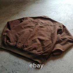 H BAR C 60s Mustang Western Jacket Brown Polyester Cotton Size L Vintage #FJ ZEA