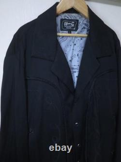 H BAR C Western Jacket L Black Embroidered Bolero