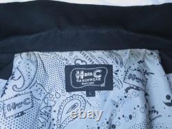 H BAR C Western Jacket L Black Embroidered Bolero