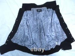 H BAR C Western Jacket L Black Embroidered Bolero