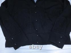H BAR C Western Jacket L Black Embroidered Bolero
