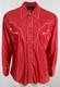 H Bar C Long Tail Red Satin Men's Vintage Western Shirt 17 1/2 (Extra Large)