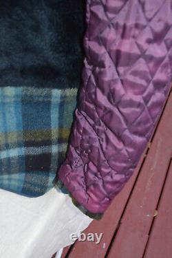 H-Bar C Ranch mens L blue wool vintage western wear winter coat, XL drycleaned
