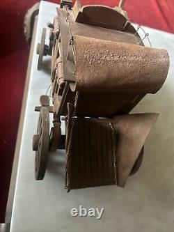 HAND MADE Vintage Wood FOLK ART STAGECOACH Western Wagon Large Scale