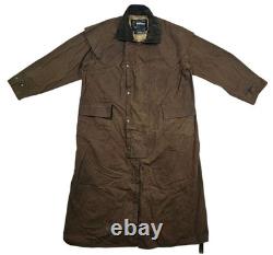 HOT Men's BARBOUR STOCKMAN CORDUROY Collar PLAID LINED BROWN WAXED TRENCH COAT L