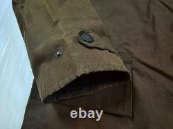 HOT Men's BARBOUR STOCKMAN CORDUROY Collar PLAID LINED BROWN WAXED TRENCH COAT L