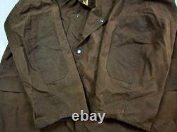 HOT Men's BARBOUR STOCKMAN CORDUROY Collar PLAID LINED BROWN WAXED TRENCH COAT L
