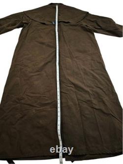 HOT Men's BARBOUR STOCKMAN CORDUROY Collar PLAID LINED BROWN WAXED TRENCH COAT L