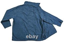 HOT VINTAGE 90's Men LEVIS @ CHORE WORKWEAR WHITE TAB BLUE CANVAS JACKET Jeans L