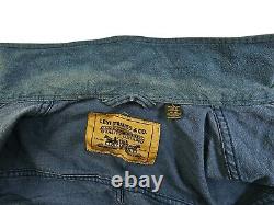 HOT VINTAGE 90's Men LEVIS @ CHORE WORKWEAR WHITE TAB BLUE CANVAS JACKET Jeans L