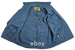 HOT VINTAGE 90's Men LEVIS @ CHORE WORKWEAR WHITE TAB BLUE CANVAS JACKET Jeans L