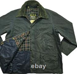 HOT VINTAGE Men's BARBOUR A105 BEDALE PARKA PLAID LINED GRAY WAXED Jacket C44 L HOT VINTAGE Men's BARBOUR A105 BEDALE PARKA PLAID LINED GRAY WAXED Jacket C44 L
