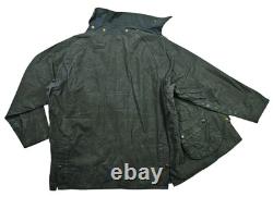 HOT VINTAGE Men's BARBOUR A105 BEDALE PARKA PLAID LINED GRAY WAXED Jacket C44 L