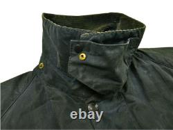 HOT VINTAGE Men's BARBOUR A105 BEDALE PARKA PLAID LINED GRAY WAXED Jacket C44 L