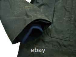 HOT VINTAGE Men's BARBOUR A105 BEDALE PARKA PLAID LINED GRAY WAXED Jacket C44 L