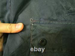 HOT VINTAGE Men's BARBOUR A105 BEDALE PARKA PLAID LINED GRAY WAXED Jacket C44 L