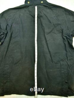 HOT VINTAGE Men's BARBOUR A105 BEDALE PARKA PLAID LINED GRAY WAXED Jacket C44 L