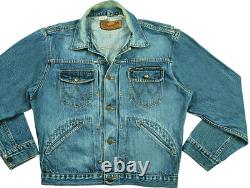 HOT VTG 50's REPRO Men's WRANGLER @ 111MJ SELVEDGE 6 Dots JACKET Denim Jeans L