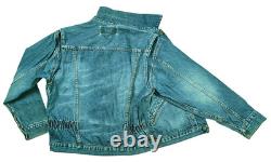 HOT VTG 50's REPRO Men's WRANGLER @ 111MJ SELVEDGE 6 Dots JACKET Denim Jeans L