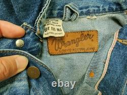 HOT VTG 50's REPRO Men's WRANGLER @ 111MJ SELVEDGE 6 Dots JACKET Denim Jeans L