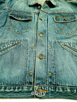 HOT VTG 50's REPRO Men's WRANGLER @ 111MJ SELVEDGE 6 Dots JACKET Denim Jeans L