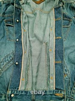 HOT VTG 50's REPRO Men's WRANGLER @ 111MJ SELVEDGE 6 Dots JACKET Denim Jeans L