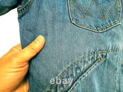 HOT VTG 50's REPRO Men's WRANGLER @ 111MJ SELVEDGE 6 Dots JACKET Denim Jeans L