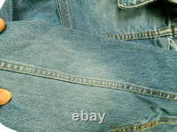 HOT VTG 50's REPRO Men's WRANGLER @ 111MJ SELVEDGE 6 Dots JACKET Denim Jeans L