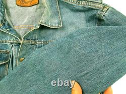 HOT VTG 50's REPRO Men's WRANGLER @ 111MJ SELVEDGE 6 Dots JACKET Denim Jeans L