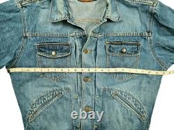 HOT VTG 50's REPRO Men's WRANGLER @ 111MJ SELVEDGE 6 Dots JACKET Denim Jeans L