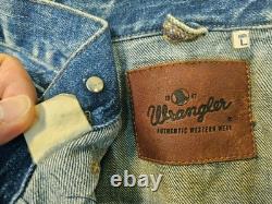 HOT VTG 50's REPRO Men's WRANGLER @ 11MJ SANFORIZE 12 Dots DENIM JACKET Jeans L