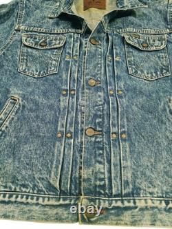HOT VTG 50's REPRO Men's WRANGLER @ 11MJ SANFORIZE 12 Dots DENIM JACKET Jeans L
