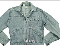 HOT VTG 50's REPRO Men's WRANGLER @ 11MJZ WESTERN Zipper JACKET Denim L (Fit M)