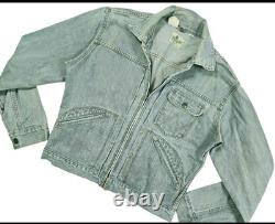 HOT VTG 50's REPRO Men's WRANGLER @ 11MJZ WESTERN Zipper JACKET Denim L (Fit M)