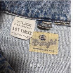 HOT VTG 50's REPRO Men's WRANGLER @ 11MJZ WESTERN Zipper JACKET Denim L (Fit M)