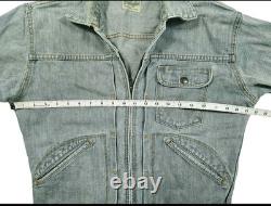 HOT VTG 50's REPRO Men's WRANGLER @ 11MJZ WESTERN Zipper JACKET Denim L (Fit M)